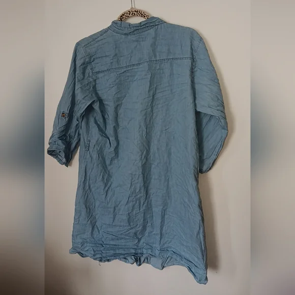 MPH Collection Light Denim Button-Up Dress - Picture 4 of 4